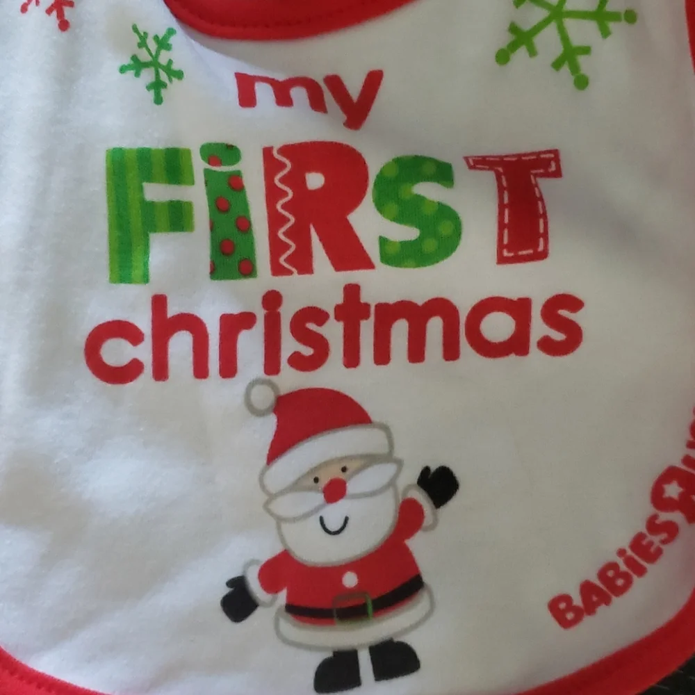 NWT My First Christmas bib infant